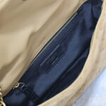 Saint Laurent Calypso Small Suede Shoulder Bag Fawn